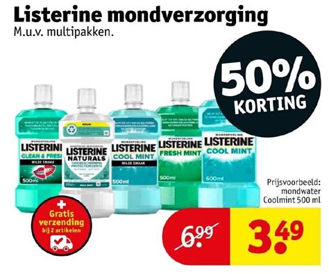 listerine aanbieding kruidvat|Listerine Mondverzorging Aanbieding bij Kruidvat .